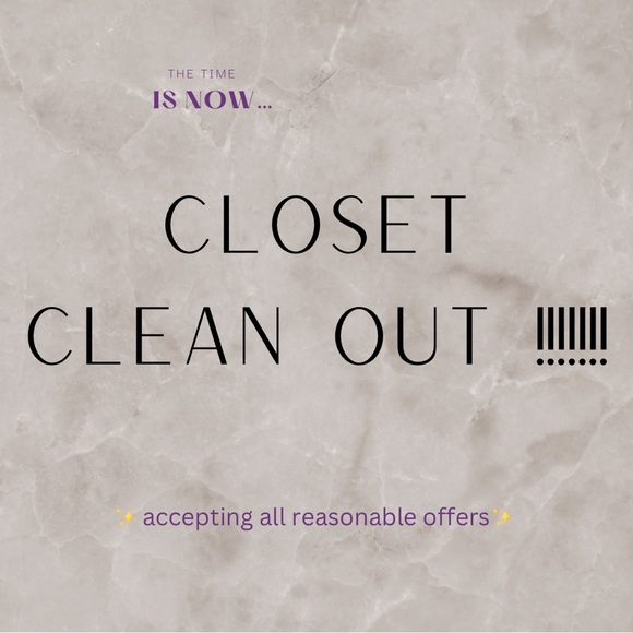 CLOSET CLEAN OUT !!!!